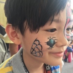 Spider face painting- Perfect for Halloween.