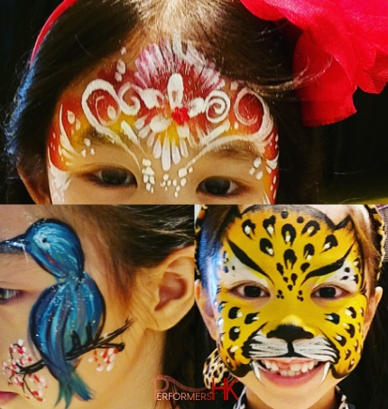 Princess bird and tiger faces