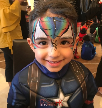 Spiderman face painting 