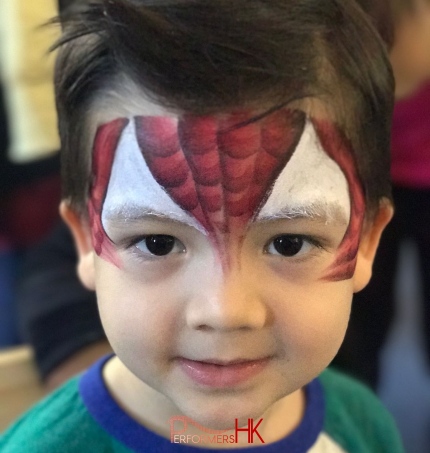 face painting spider man