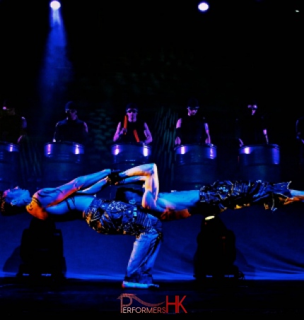 HK two acrobatics performer performing Amazing and powerful balancing at a corporate event