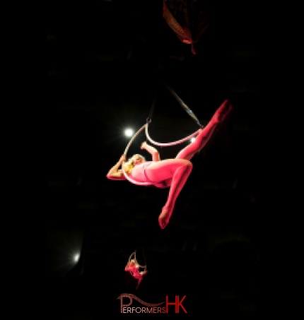 Hoop aerial performance in Hong Kong at a corporate annual dinner