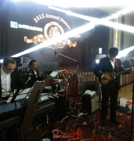 Hong Kong live band performance at a movie theme corporate event