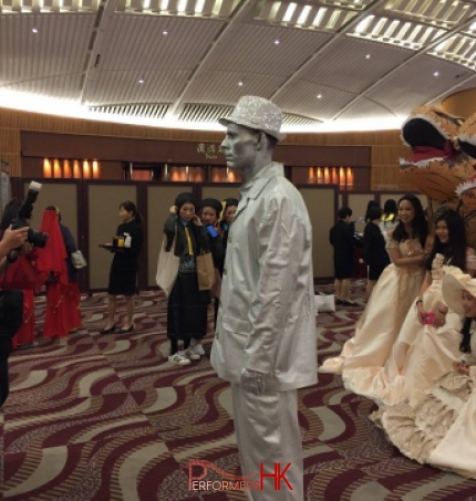 Silverman statue performer at Convention centre Wan Chai