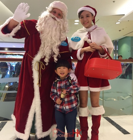 Santa clause waving Hong Kong