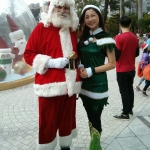 santa hong kong at an event with santa girl kimmy