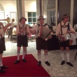 German band in Hong Kong for an event playing the hall of a hotel 