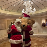 Santa Gerald with giant teddy for Penninsula Hotel 2023 Dec performance